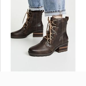 Sorel Cate Lace Waterproof Leather Boots - Size 7.5